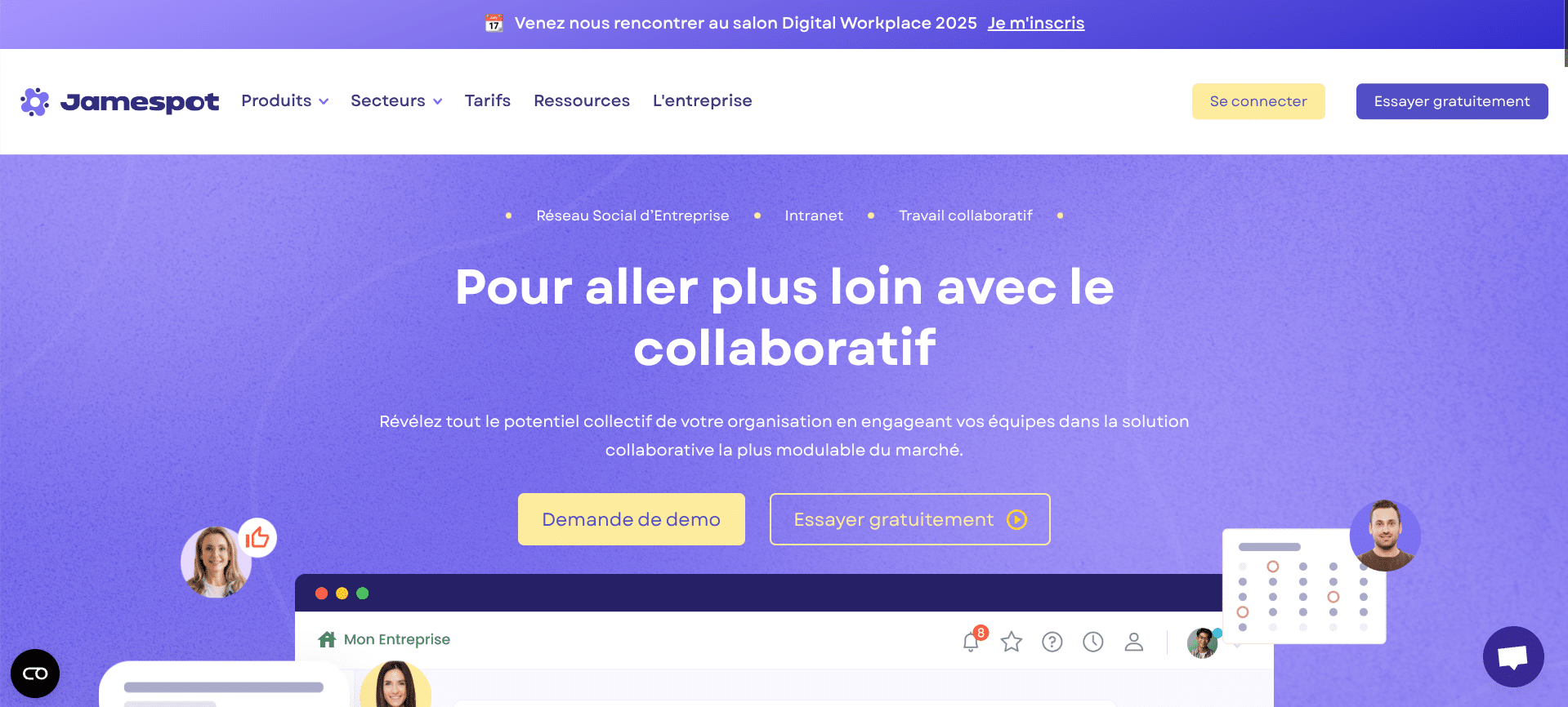 outil collaboratif jamespot